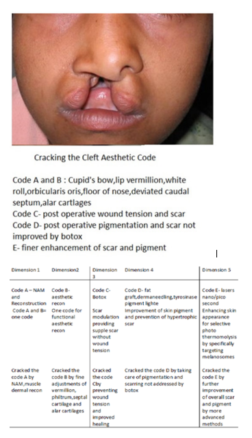 Figure 1: Cracking the cleft aesthetic code (Courtesy L Bona 2020).