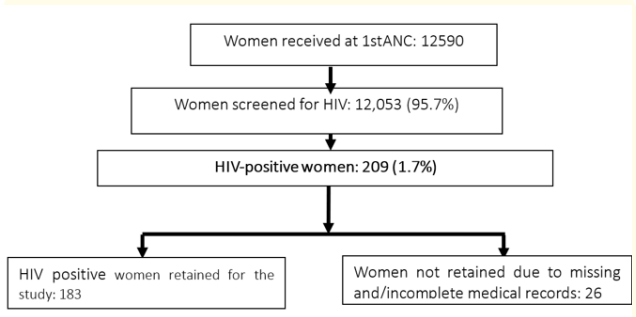 Figure 1: Flowchart of pregnant women screened at inclusion.